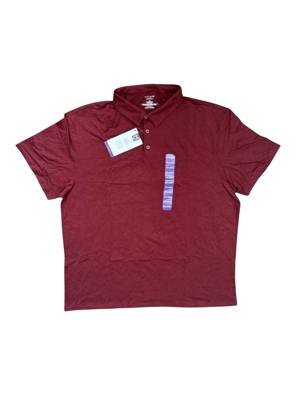 Member's Mark Men's Favorite Soft Polo Shirt XXL Black Crimson Burgundy Golf NWT